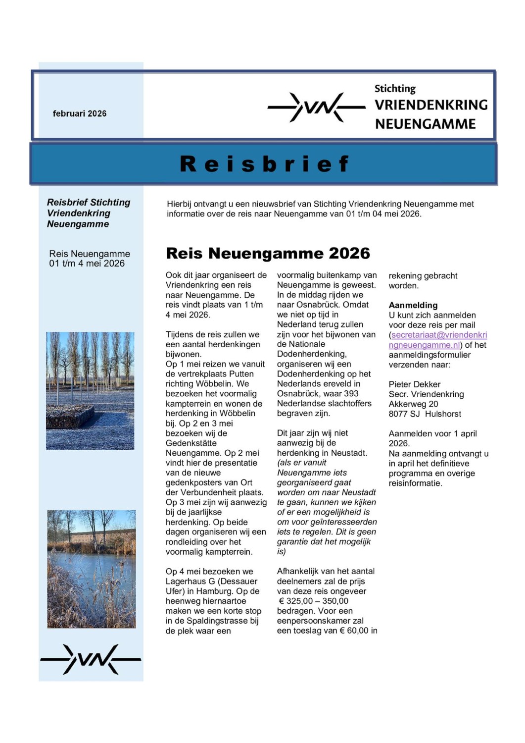 Reis Neuengamme mei 2026